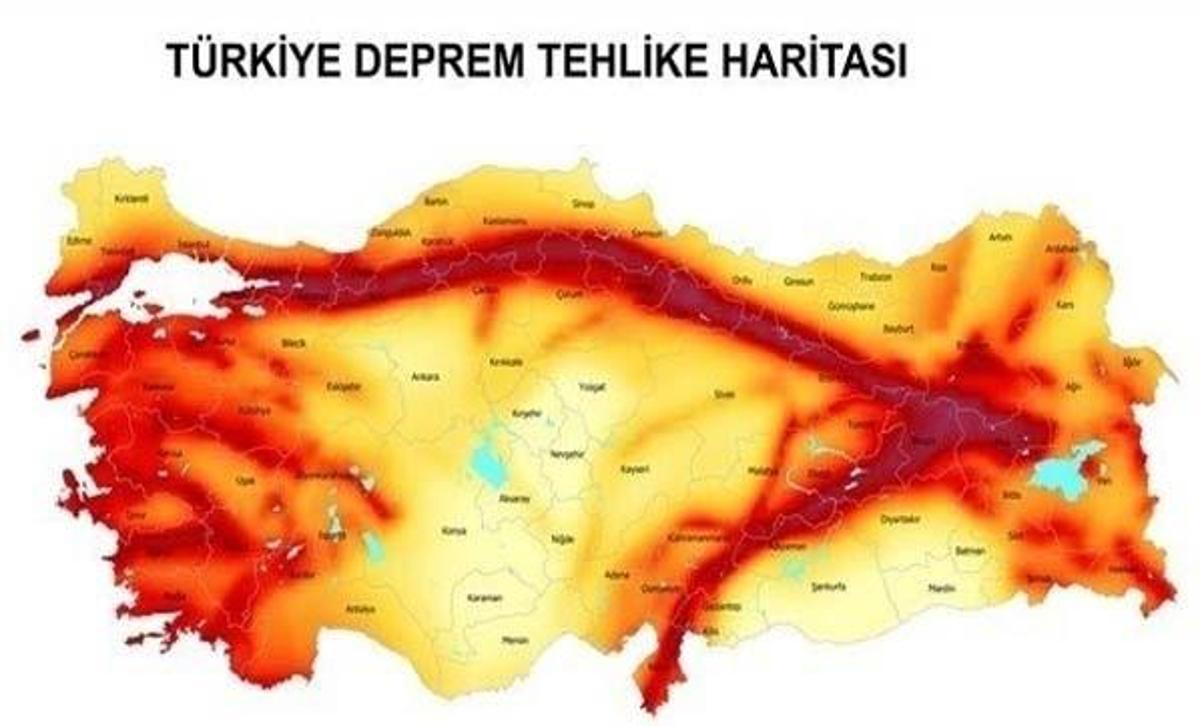 T Rkiye Deprem Fay Hatlar Haritas Kuzey Anadolu Do U Anadolu