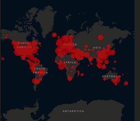 Corona virüsü olan ve olmayan ülkeler hangileri Corona virüsü vaka sayısı 1000nin üzerinde olan yerler 31 Mart 2020 anlık, canlı ve interaktif Corona virüsü haritası