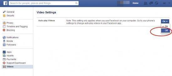 Facebookta videoların otomatik oynamasını engelleyin