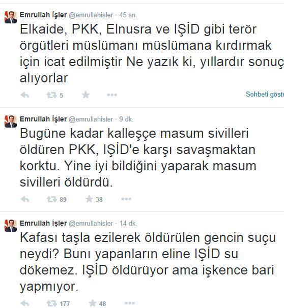Emrullah İşler: PKK, IŞİDden korktu
