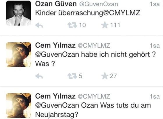 Cem Yılmazdan Ozan Güvene Almanca tweetler