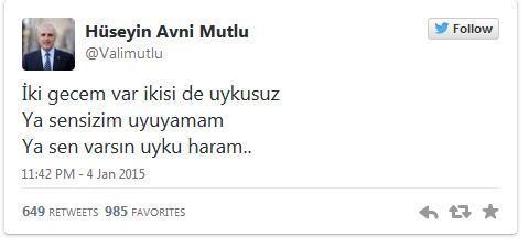 Eski validen aşk tweeti