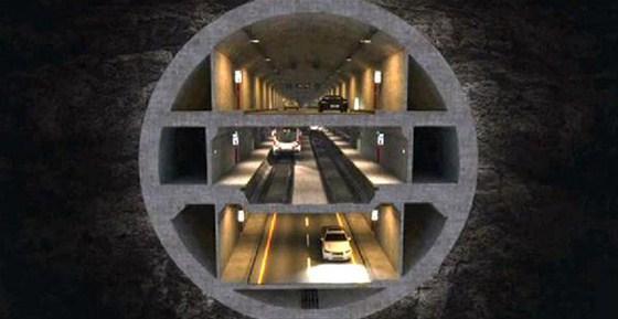 Dünyanın ilk 3 katlı geçiş tüneli