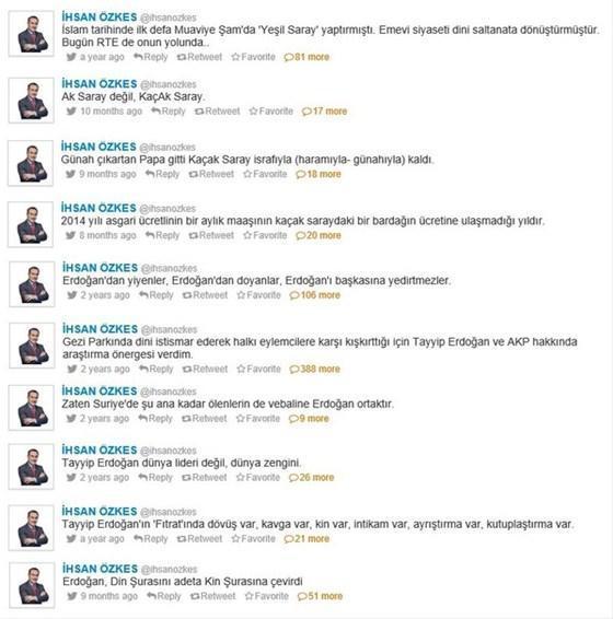 Aday olamayan İhsan Özkes önce o tweetleri sildi, sonra hesabını kapattı