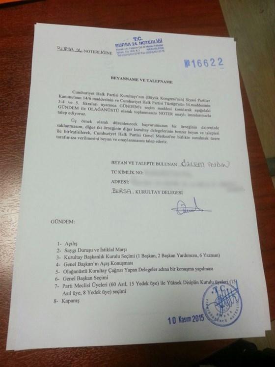 CHPde olağanüstü kurultay için ilk imzalar atıldı