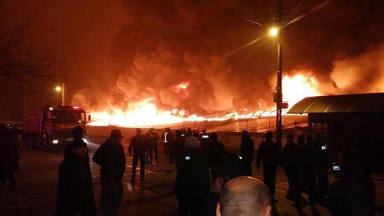 Ankarada şoke eden yangın Tam 250 dükkanlık iş merkezi...