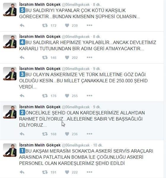 Melih Gökçekten saldırı sonrası ilk tepki