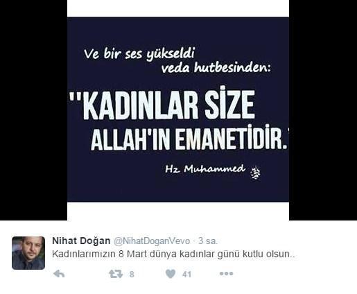 Kadınlar günü mesajı olay yarattı