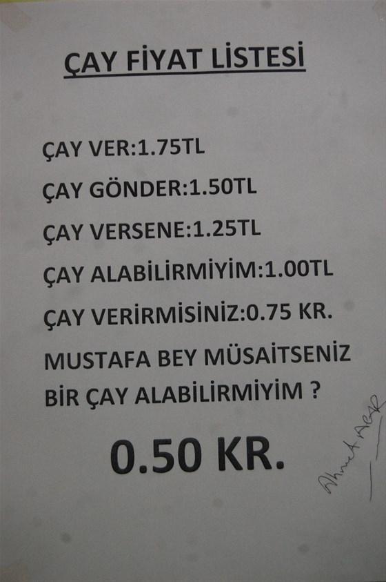 Çay fiyatı kibarlık derecesine göre değişiyor