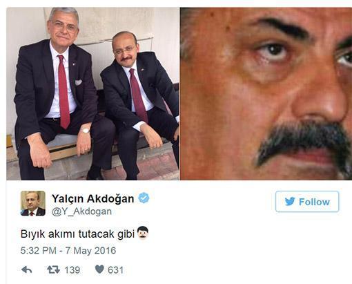 Yalçın Akdoğandan bıyık tweeti
