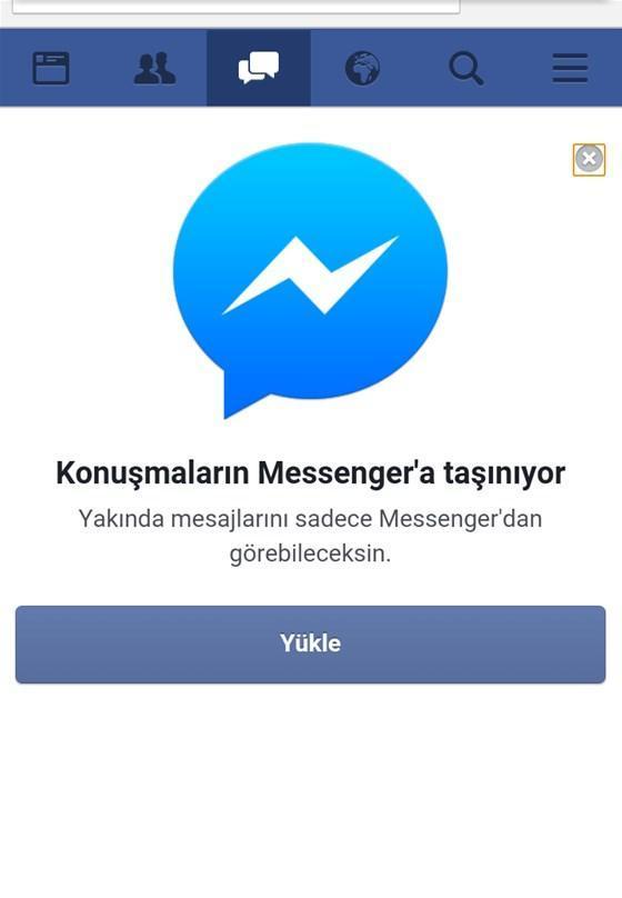 Facebook kullanıcıları Messengera zorluyor