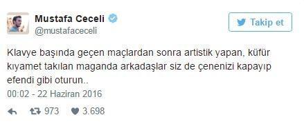 Çenenizi kapayıp adam gibi oturun