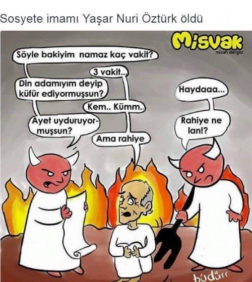 Yaşar Nuri Öztürk hakkında şoke eden karikatür