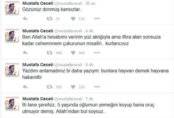 Mustafa Ceceli, sosyal medya üzerinden oruç polemiğine girdi
