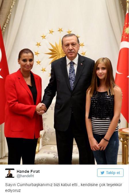 Cumhurbaşkanı Recep Tayyip Erdoğan Hande Fıratı kabul etti