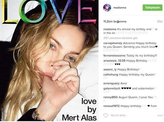 Madonna doğum gününü Türk fotoğrafçı ile duyurdu