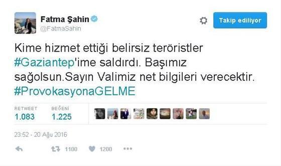 Fatma Şahinden provokasyon uyarısı