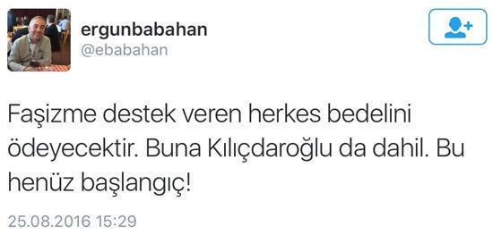 Ergun Babahandan skandal tweet