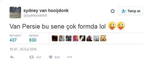 Van Hooijdonkun oğlundan ilginç RvP tweeti