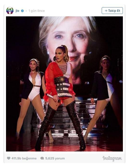 Jennifer Lopez açıkladı: ABDnin başkanı Hillary