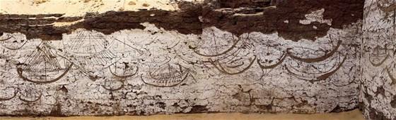 Mısırda 3800 yıllık tekne resimleri bulundu