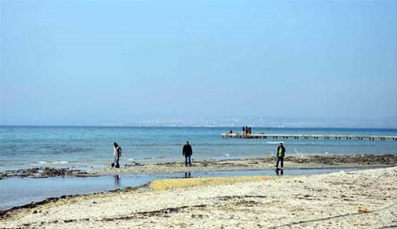 Tekirdağda deniz 15 metre çekildi