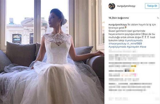 Nurgül Yeşilçay gelinlik giydi