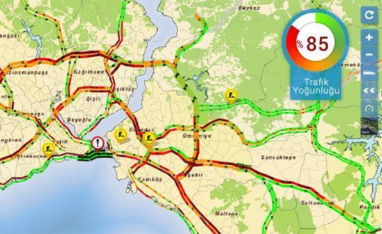 İstanbulda trafik resmen felç İBB canlı trafik sorgula