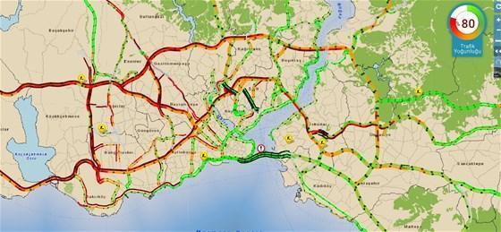 İstanbulda trafik resmen felç İBB canlı trafik sorgula