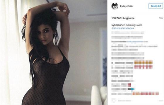 Kylie Jennerın paylaşımı rekor kırdı