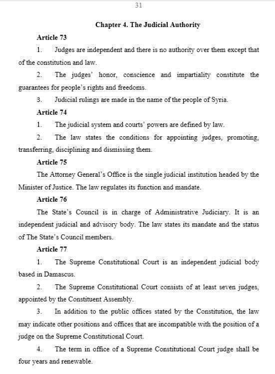 İşte Suriye Cumhuriyeti Anayasasının tam metni