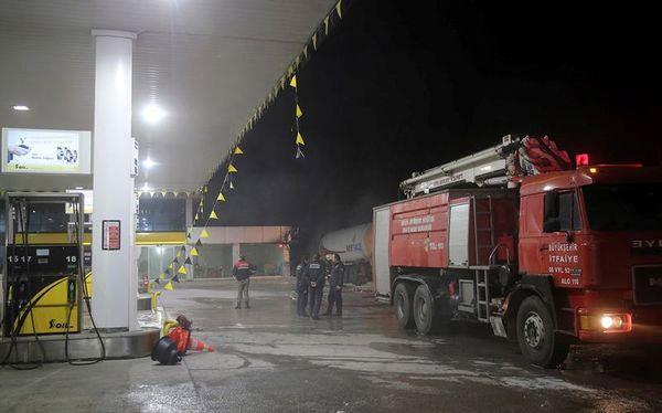 Başkent’te benzin istasyonunda korkutan yangın