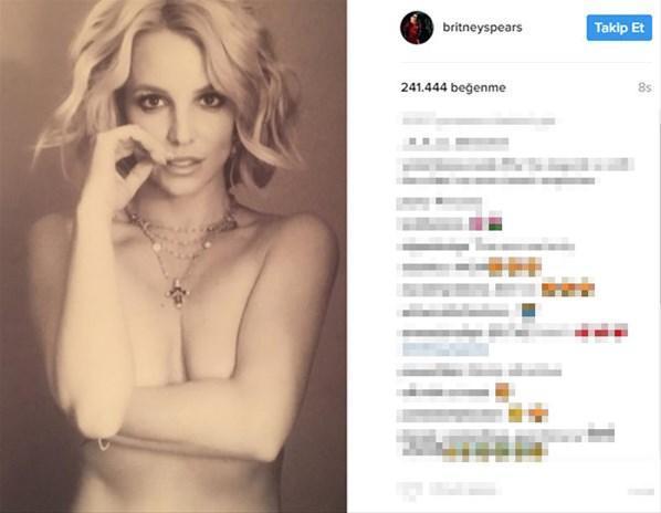 Britney Spearstan üstsüz poz