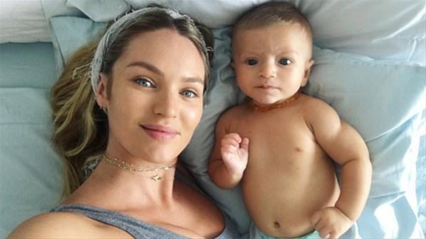 Candice Swanepoelden annelik molası