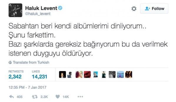 Haluk Leventin unutulmaz Tweetleri