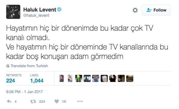 Haluk Leventin unutulmaz Tweetleri