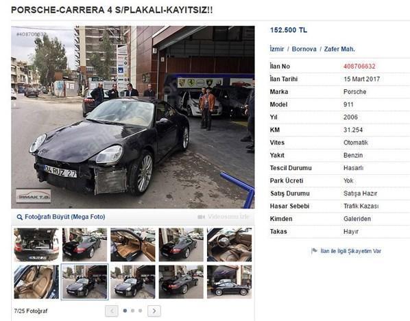 Rüzgar Çetin kaza yaptığı o aracını satıyor