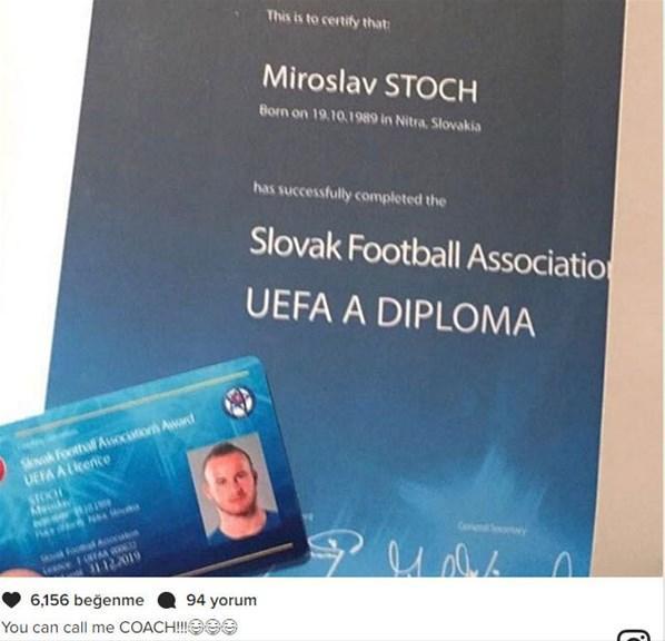 Miroslav Stoch UEFA antrenör lisansı aldı