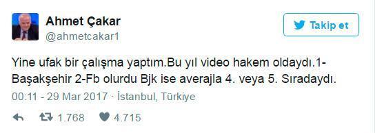 Ahmet Çakardan Beşiktaş taraftarlarını kızdıran video hakem paylaşımı