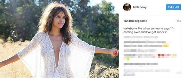 Halle Berry sosyal medyayı resmen salladı