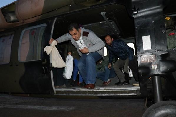 Diyarbakırda oy torbaları helikopterle taşındı