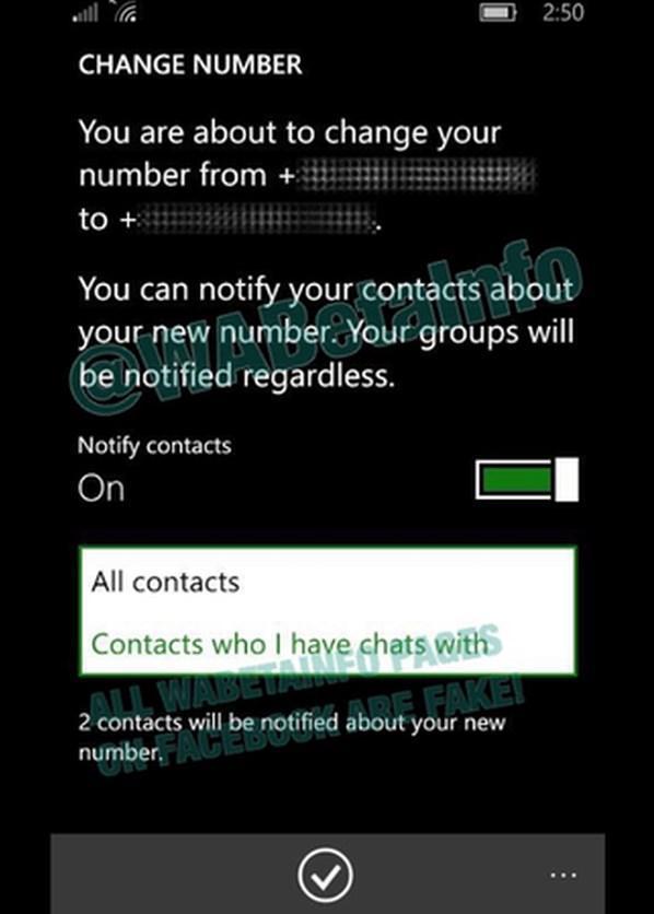 WhatspApp numara değiştireni anında haber verecek