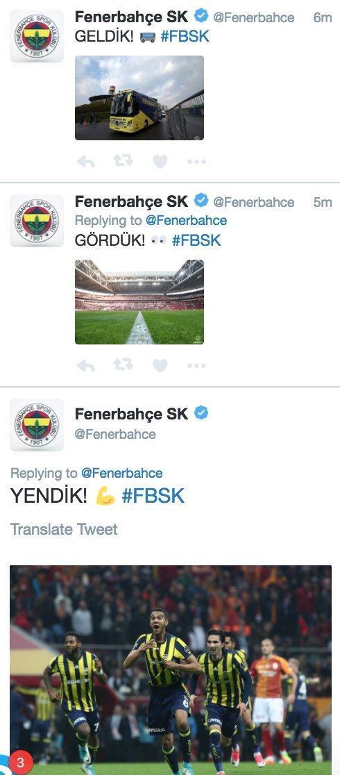Fenerbahçeden olay gönderme