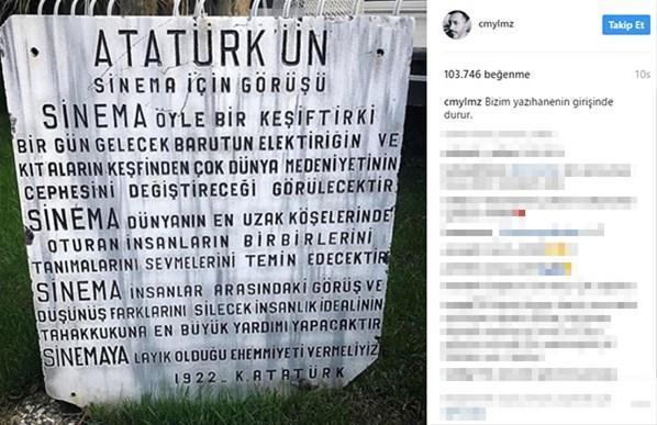 Cem Yılmazdan Atatürk’lü paylaşım