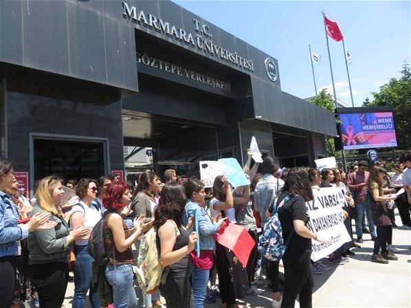 Marmara Üniversitesi’nde taciz protestosu
