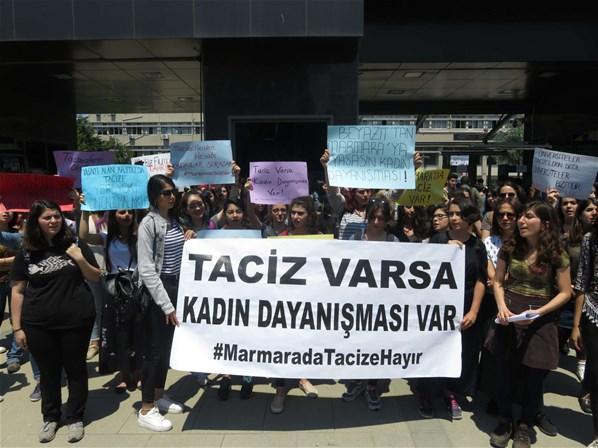 Marmara Üniversitesi’nde taciz protestosu