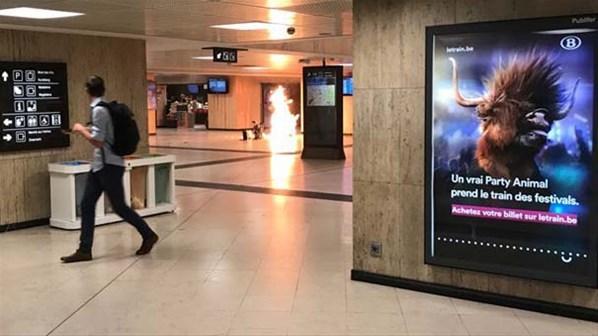 Brükselde tren garında terör alarmı Canlı bomba...