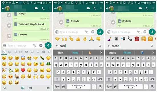 WhatsAppa yeni özellik: Emoji arama
