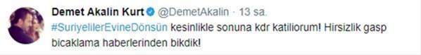 Demet Akalın: Suriyeliler evine dönsün