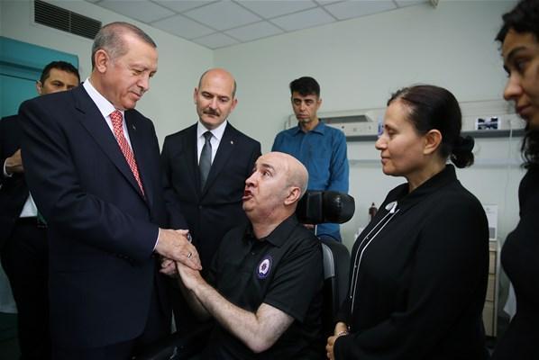 Erdoğandan gazilere moral ziyareti
